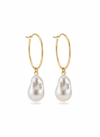 Aegean Pearl Hoops